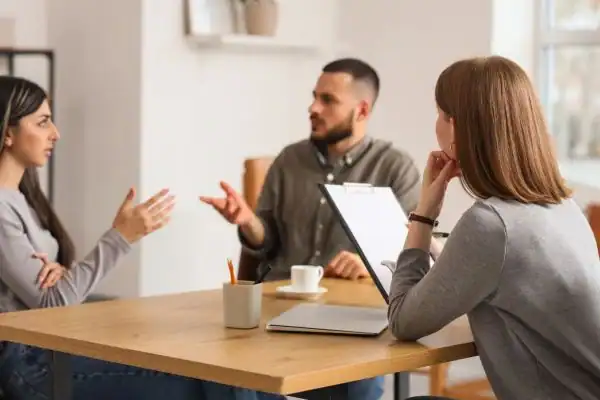 Image of couple access free mediation using family mediation voucher scheme Hertfordshire